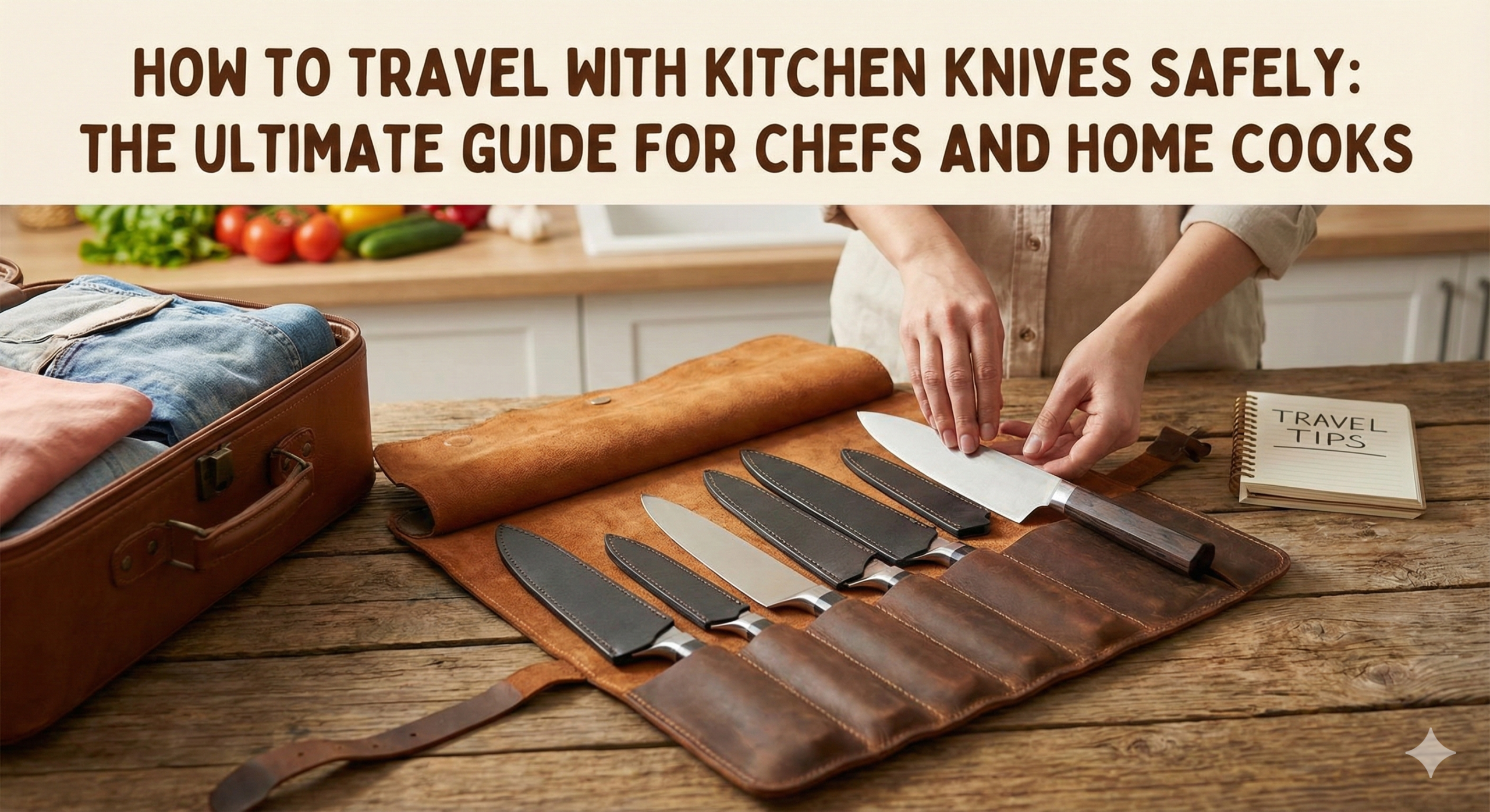 how to travel with kitchen knives safely